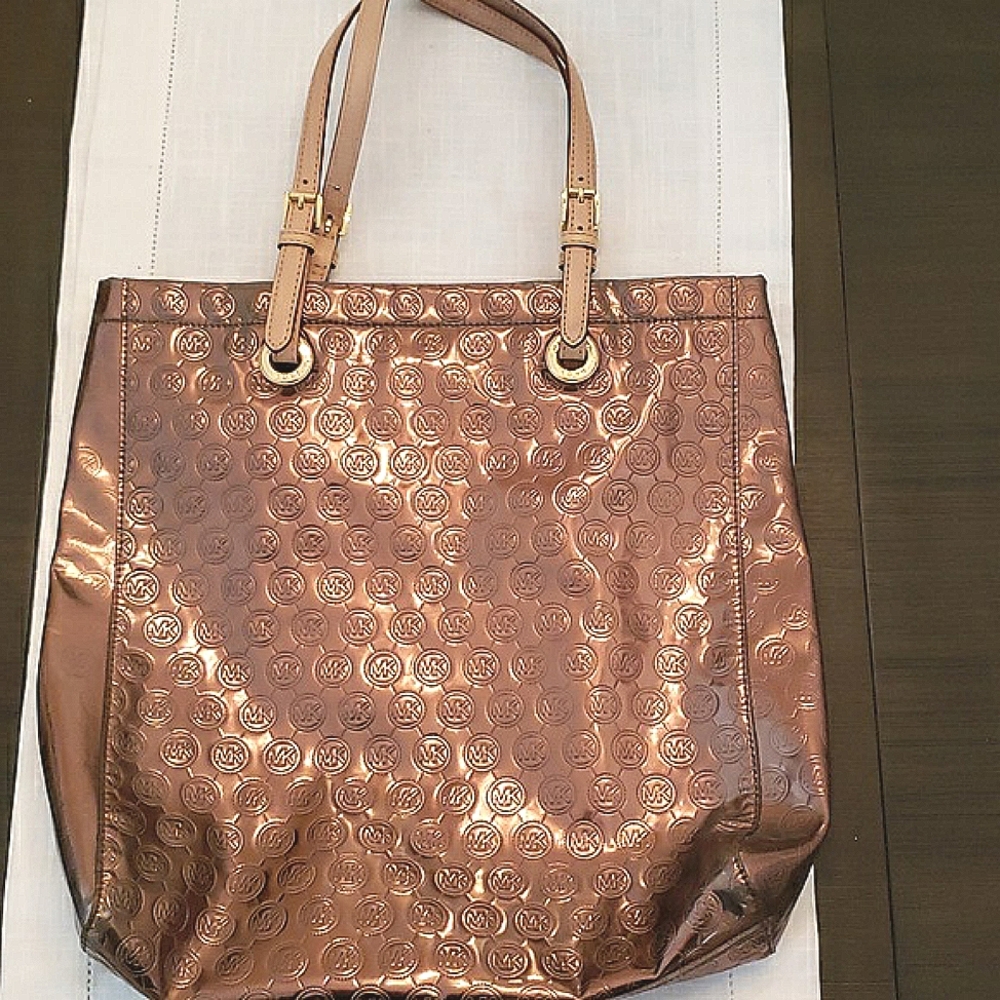 MICHAEL KORS copper metallic Tote bag